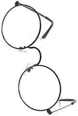 [ブリスレザー] ブラック×クリア 丸メガネ 丸眼鏡 伊達 メガネ 丸型 丸み ラウンド型 フルリム 縁あり メンズ レディース グラサン サングラス 度なし 色付き 透明 クリア 四角 ラウンド クロブチ 黒ぶち 黒縁 眼鏡 軽い 軽量 だてめがね 目にやさ