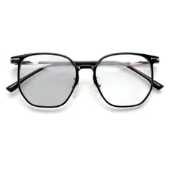 [FEISEDY] ブルーライトカット メガネ 調光メガネ 大きいサイズ フレーム パソコン メガネ 韓流メガネ 13.4g 超軽量 紫外線カット 度なし 室内 室外用 おしゃれ ファッション メンズ レディーズ 男女兼用 B1203