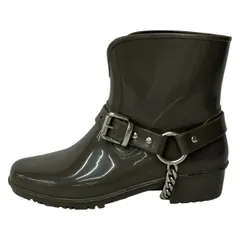 MARC BY MARC JACOBS(マークバイマークジェイコブス) レインブーツ 36 レディース - グレーベージュ ベルト/チェーン
