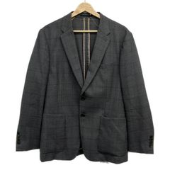 PaulSmith(ポールスミス) ジャケット メンズ - ダークグレー×ピンクベージュ 長袖/チェック柄/春/秋