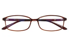 [ゾフ] スクエア型 PCメガネ PC REGULAR TYPE（ブルーライトカット率約35%） PC 透明レンズ パソコン用メガネ PCめがね PC眼鏡 メンズ レディース おしゃれ【ZA201P02_43A1 ZA201P02-43A1 ブラウン】【54□