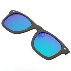 [Goods Land] 超軽量 クリップオン サングラス 偏光 調光 跳ね上げ ウェリントン UV 400 カット メンズ レディース GD-CLGL-MRGR