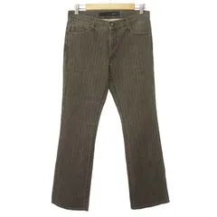 シュリセル SCHLUSSEL デニム パンツ ブーツカット ストライプ 1 茶のサムネイル