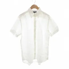 トミーヒルフィガー TOMMY HILFIGER シャツ L 白 ホワイト 半袖 ワンポイント 麻 リネン /NU ■GY61