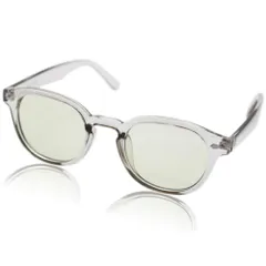 [エイトトウキョウ] 老眼鏡 ブルーライトカットメガネ メンズ レディース 兼用 UVカット 丸メガネ ボストン メタル 鯖江企画 1.5 シンライト クリア/ライトグリーン IRUV-RD-1102-CL+1.5 クリア+1.5