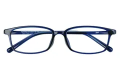 [ゾフ] スクエア型 メガネ (ブルー(クリア)・ZL251003_71A1)｜CLASSIC｜横長 軽量 眼鏡 伊達めがね 度付き（レンズ交換券付き） 度あり 度なし メンズ レディース ユニセックス おしゃれ 読書