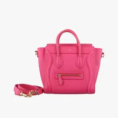 セリーヌCelineラゲージナノショッパー ローズ レッド レザー U-AT-0159 U-CU-1129