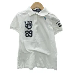 パーリーゲイツ PEARLY GATES ゴルフウエア ポロシャツ 0 XS オフホワイト 半袖 ロゴ刺繍 /HO35 ■GY61