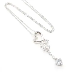 4℃ ヨンドシー ネックレス ペンダント SILVER シルバー ジルコニア ハート スイング T6021114
