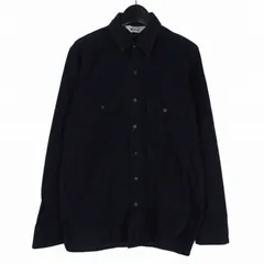 ウールリッチ WOOLRICH アメリカ製 シャモアクロス シャツ 長袖 ネイビー 紺