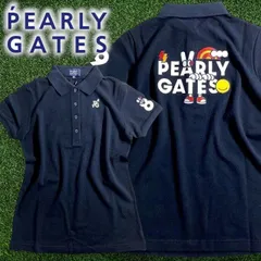 PEARLY GATES パーリーゲイツ ゴルフ 日本製 GRAFFLEX どうしちゃったPG ドライ鹿の子 ストレッチ 半袖 ポロシャツ ゴルフウェア レディース 055-2260002 定価1.9万 ダークネイビー ▲022▼50730w08