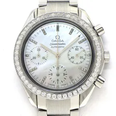 オメガ OMEGA 腕時計 スピードマスター 3535.77.00 クロノグラフ スモールセコンド 夜光針 30ポイント ダイヤインデックス 49ポイント ダイヤベゼル ホワイトシェル文字盤 SS 自動巻き 【OH済み】 【中古】のサムネイル