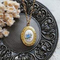 LANCOME 陶器 薔薇 レトロ 昭和 ネックレス ピンブローチ 2点 - メルカリ
