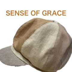 SENSE OF GRACE センスオブグレース　マルチカラー　編み込みバズキャップ　ベージュ系　ユニセックス　男女兼用　メンズ　レディース