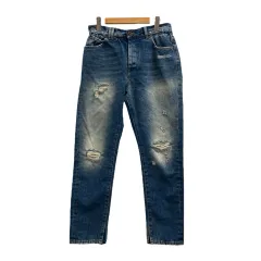 オフホワイト OFF WHITE デニム ジーンズ ロゴプリント ウエストゴム コットン OMYA005S19386025 31 青 ブルー 白 ホワイト 黒 ブラック メンズのサムネイル