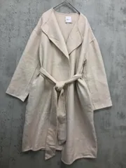 Aperi アペリ nano universe ノーカラー ガウン ベルト付き コート sizeF/アイボリー ◆■ レディース
