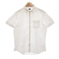 ポールスミス PAUL SMITH ワイシャツ ビジネス XL 白 ホワイト 半袖 シャドーストライプ柄 /UO