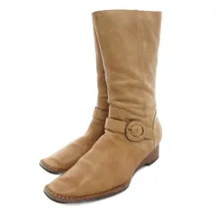 リーガル REGAL エンジニアブーツ レザー サイドジップ 23.5cm ベージュ /JS ■YHS5