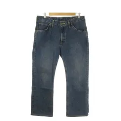 リー LEE デニム ジーンズ 36 青 ブルー インディゴ 無地 フルレングス ストレートレッグ E522-02403 /AO8 ■GY61