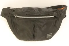 【中古】 PORTER メンズウエストポーチ -- TANKER WAIST BAG PORTER -- 黒 ブラック ロゴ