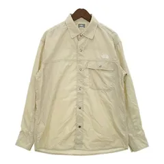 THE NORTH FACE ノースフェイス ヌプシシャツ ナイロンシャツ ユニセックス NR11961 長袖 メンズ Lサイズ グラベル トップス DM18296■