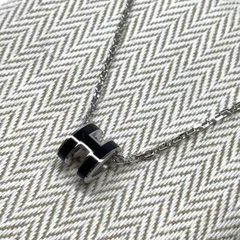 f001 L 未使用新品 エルメス HERMES ミニ ポップH ブラック ペンダント ネックレス ポップアッシュ 2025年11月購入品のサムネイル