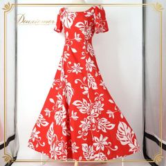 美品　Lahaina ブラック　ベージュ　ワンピース　フラダンス　ハワイアン 美品 Lahaina ブラック ベージュ ワンピース フラダンス ハワイアン