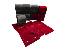 カルティエ 時計用 ケース アクセサリー用　箱 保存袋 レッド グレー Cartier　14個セット BOX ボックス 【中古】