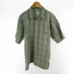 カルバンクラインシーケー Calvin Klein C.K 90’S シャツ 半袖 チェック モスグリーン ホワイト コットン M トップス ヴィンテージ オールド