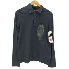 ディーゼル DIESEL 00S IN DUST グラフィック プリント L/S ポロ カットソー Y2K  メンズ import：M 
