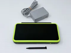 【画面美品・アダプタ付き】New ニンテンドー 2DS LL ブラック×ライム 本体 (Z02