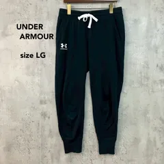 UNDER ARMOUR アンダーアーマー スウェットパンツ ブラック ジョガーパンツ トレーニングウェア スポーツウェア ルームウェア ジム 筋トレ ランニング テーパードパンツ ロゴ 刺繍 1356416 リブ 裾絞り LGサイズ ★ ■■