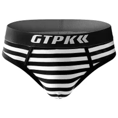 ブリーフ パンツ メンズ 綿混 ベーシック コットン ストレッチ 前閉じ メッシュ 通気性 吸水性 蒸れにくい 男性 下着 シンプル プリント ボーダー 大きい ms-030