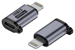 Lightning to Type-C 変換アダプタ 急速充電 5V/2.4A データ転送 480Mbps USB-C 変換コネクタ iPhone iPad対応 (Type-C→Lightning) [Type-C→Lightning]