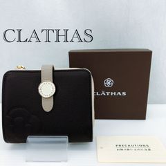 CLATHAS クレイサス 二つ折り財布 コンパクトウォレット 188402 ブラック グレージュ レディース 188402-10  ブラック グレージュ  レディース ファッション