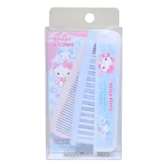 【メール便】ハローキティ シナモロール ヘアブラシ 折りたたみブラシ＆コーム サンリオ カミオジャパン 折りたたみくし キャラクター グッズ 