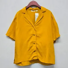 ユニクロ レディース リネンブレンド 半袖 シャツ