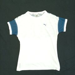 【PUMA】　スポーツウエア　メッシュ　半袖　白　青　プーマ