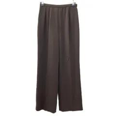 レリアン Leilian スラックス パンツ センタープレス ストレート ワイド 7 S 茶 ブラウン 19-10843 ■GY09