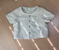 ツイード半袖ジャケット