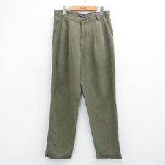 W33/古着 ドッカーズ パンツ メンズ 00年代 00s リネン 緑 26feb06