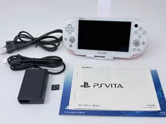 【画面・外装美品】PS VITA  ピンク/ ホワイト 本体 アダプタ  メモリーカード セット★PCH-2000