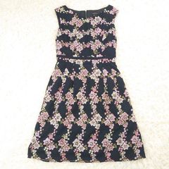 TOCCA Butterfly Bush 刺繍ドレス ラメ ネイビー 0 - メルカリ