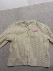 ZARA PARIS ケーブル編みニットカーディガン アイボリー