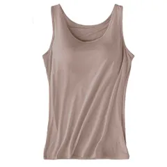 ブラトップ キャミソール タンクトップ カップ付きインナー 肌着 ブラキャミ 一体型カップ 大きいサイズ ストレッチ さらさら 快適 人気 ランキング1位 rr4