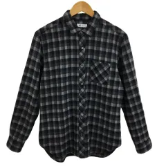 タケオキクチ TAKEO KIKUCHI tk. シャツ スタンダード カジュアル チェック 長袖 L 黒 グレー ブラック