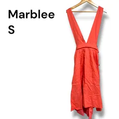 a2314 マーブリー Marblee リネン100% ジャンパースカート コーラルピンク Sのサムネイル