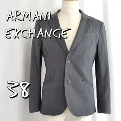 【極美品】ARMANI EXCHANGEアルマーニエクスチェンジ コットン製テーラードジャケット 38(JPN M～L) グレー 【古着】【中古】【送料無料】のサムネイル