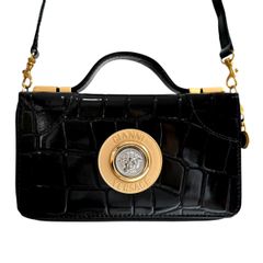 M11-k780 RALPH LAUREN ラルフローレン 巾着 フリンジ/チャーム付き レザーショルダーバッグ ネイビー Ralph Lauren - M11-k780 RALPH LAUREN ラルフローレン 巾着 フリンジ