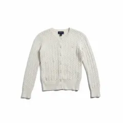 ポロ ラルフローレン アイボリー ケーブル カーディガン M